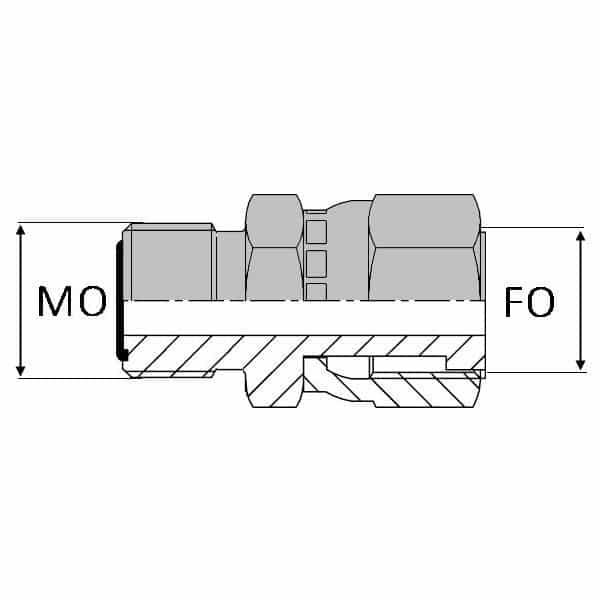 Adaptateur droit femelle tournant ORFS x mâle ORFS - 13/16' , 18.9 , 9/16' , 14.28_0