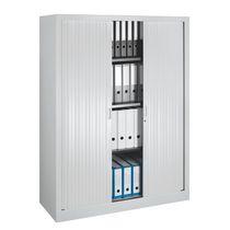 ARMOIRE HAUTE MÉTAL MONOBLOC CORPS TÔLE ACIER H160 X L 120 CM À RIDEAUX NON FEU - GRIS