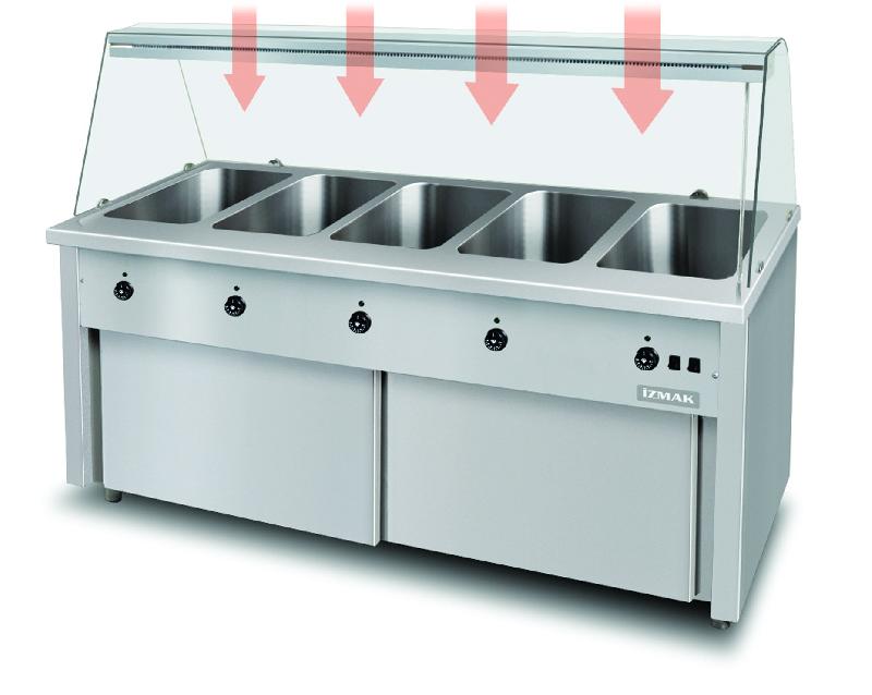 Bain marie 6 bacs gn1/1 - royal grill equipements_0