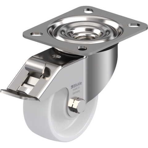BLICKLE - ROULETTE PIVOTANTE À FREIN Ø 80MM BANDAGE POLYAMIDE PA 6.6 150KG - LEX-PO 80XR-FI