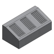 Bordure pour îlot directionnel i2 - 0,50m - Quartz - Béton - Fabrication Française_0
