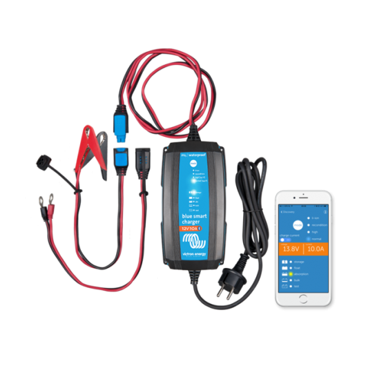 Chargeur Blue Smart IP65 - Connecteur DC - Victron Energy - 12V/4-5-10-15A et 24V/5-8A - Résistant à l'eau, poussière et produits chimiques_0
