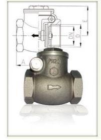 Clapet anti-retour hydraulique à battant bronze - 195b - 195n_0