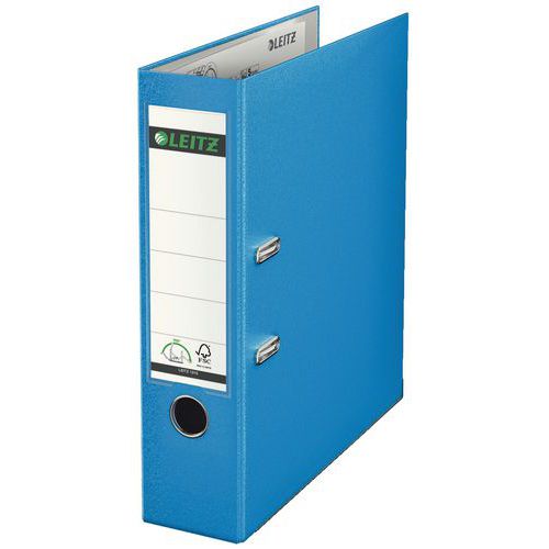 CLASSEUR À LEVIER LEITZ 180° PP 80 MM BLEU CLAIR