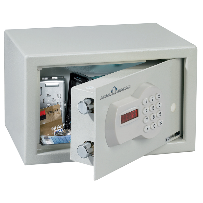 Coffre-fort hôtel HS 711-01 blanc/beige - serrure électronique - 7 litres - 11 kg_0