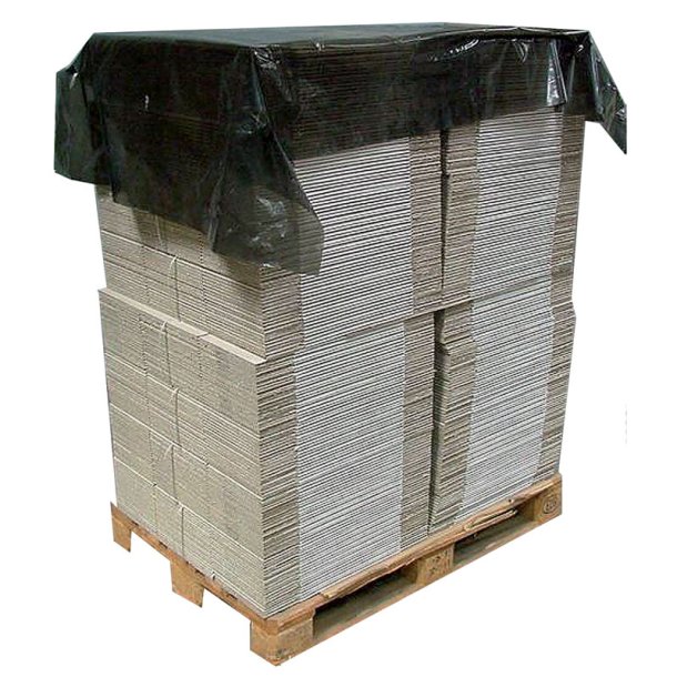 Coiffe PE contre l'humidité et des poussières pour palette en liasse, 51% recyclées - Réf 119C4C62_0
