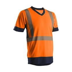 Coverguard - Tee-shirt HV orange KYRIO classe 2 Orange / Bleu Marine Taille S - S 5450564024502_0