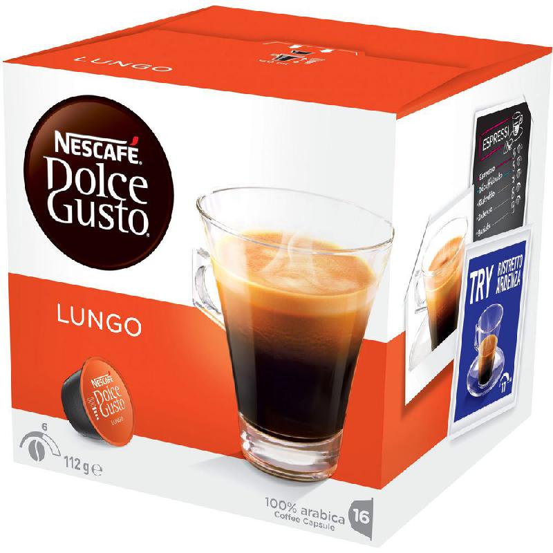 DOLCE GUSTO BOÎTE DE 16 CAPSULES CAFE LUNGO - PAQUET 16 UNITES