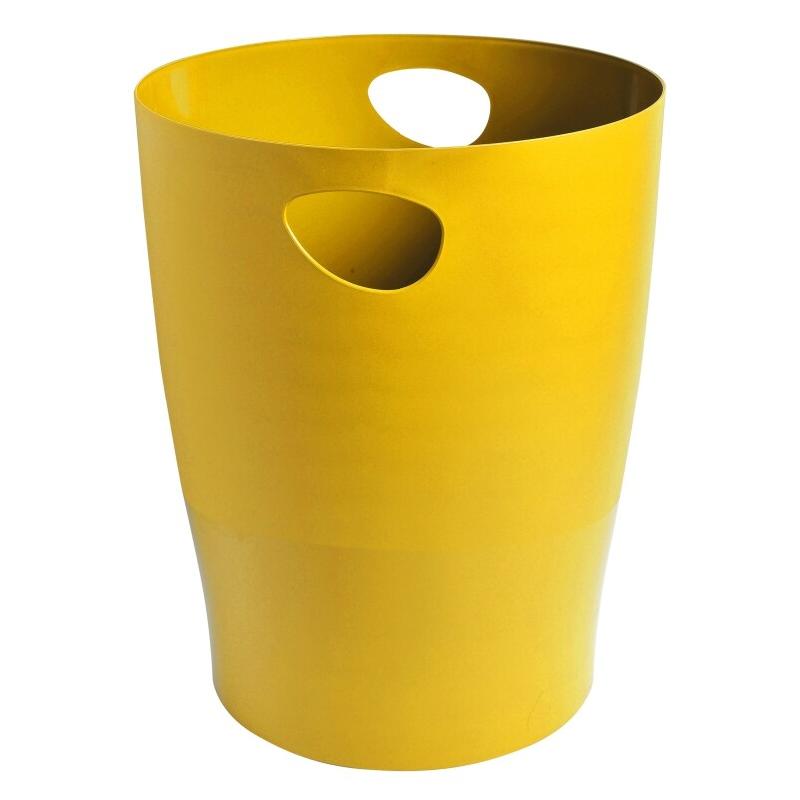 Exacompta - Réf. 45308D - Lot de 8 corbeilles à papier, poubelles ECOBIN BeeBlue avec poignées - Volume 15 litres - Dimensions 26,3 x 26,3 x 33,5 c_0