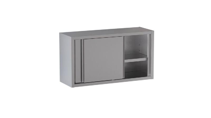 GastroHero Armoire murale suspendue ECO 14x40x65 avec porte coulissante - argenté inox WHS-ECO1440_0