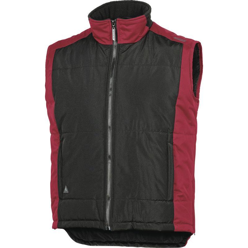 Gilet sans manche polyester Pongee enduit PVC - Fidji - chaud avec col doublé polaire et 3 poches_0