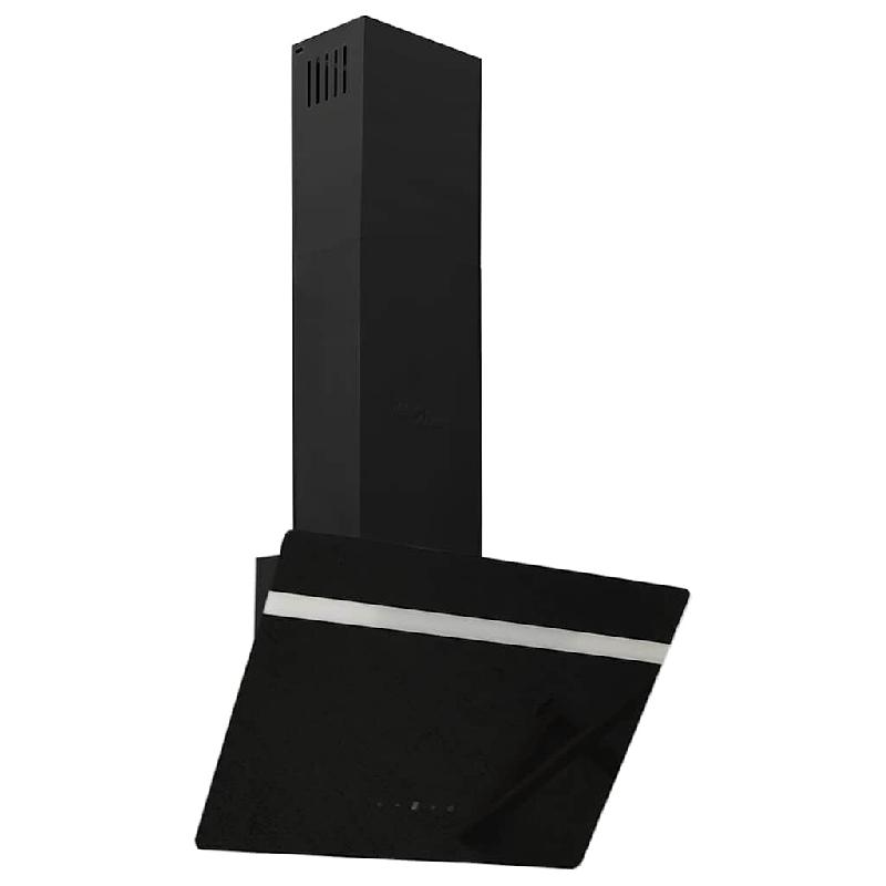 Gogarden Hotte murale 60 cm Acier et verre trempé Noir - 8720286651896_0
