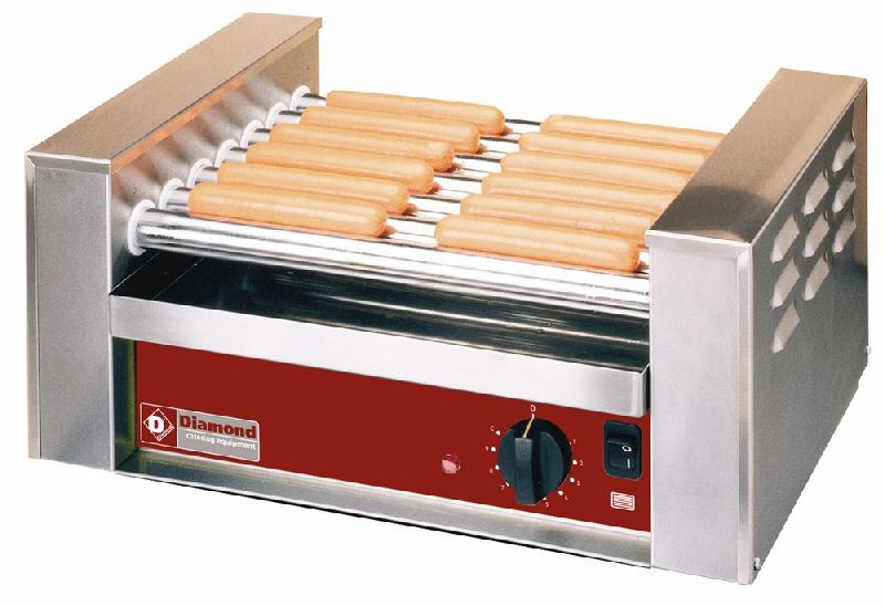 Grill saucisses électrique à 7 rouleaux - CSX/7R-N - Dimensions 545x320x240 mm - Tension monophasée_0