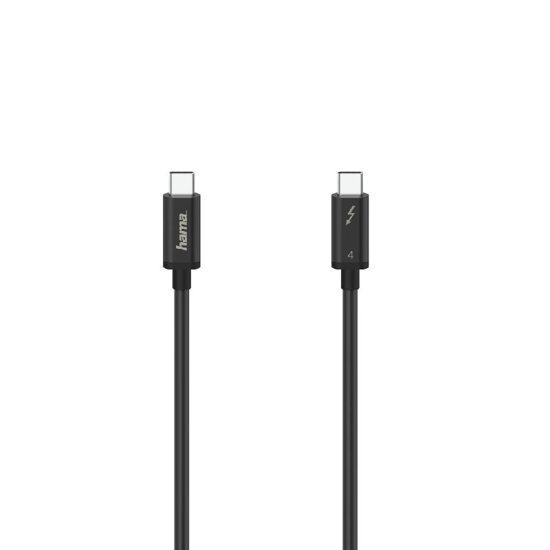 Hama USB-C 0,8 m 40 Gbit/s Noir - noir 00200659_0