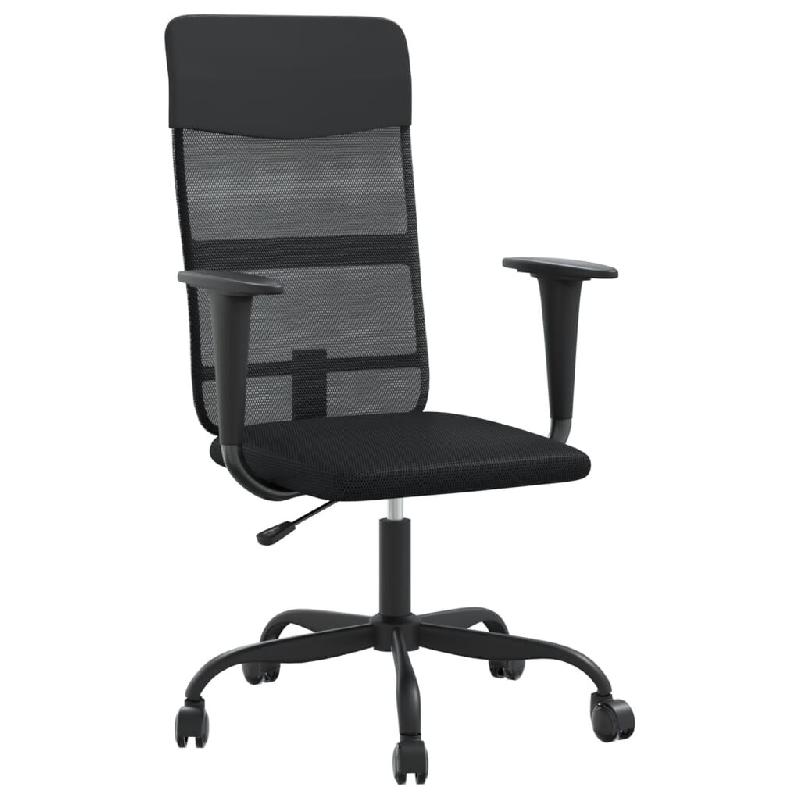 Helloshop26 - Chaise fauteuil siège de bureau informatique étude réglable en hauteur noir 02_0024071 - noir métal 3000214666907_0