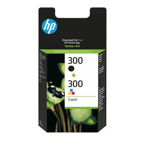 HP 300 PACK DE 2 CARTOUCHES D'ENCRE NOIR/TROIS COULEURS AUTHENTIQUES - CARTOUCHE AUTHENTIQUE