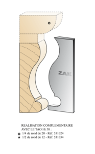 JEU DE 2 FERS ZAK534553 HAUTEUR 100MM
