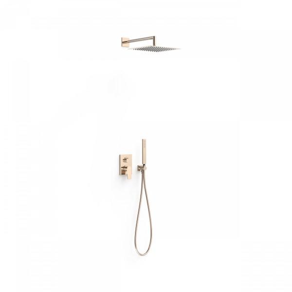 KIT DE DOUCHE ENCASTRÉ RAPID-BOX OR ROSE - TRES 21128004OP