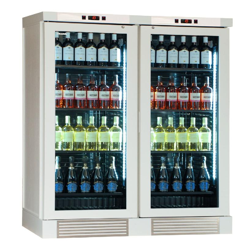 KLIMAITALIA Cave à vin cendre blanc uni. 252 bouteilles. LED. T° +16°/+10°/+5° avec ventilateur éteint +4°/+18° avec ventilateur allumé. CLW820LWHITE_0