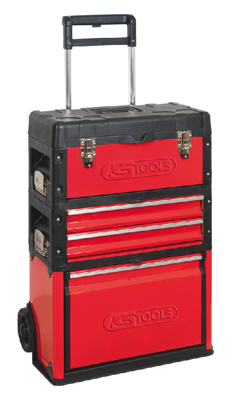 KS Tools - Servante d'atelier mobile en métal/PVC à 4 compartiments 72x52x32cm - 850.0340_0