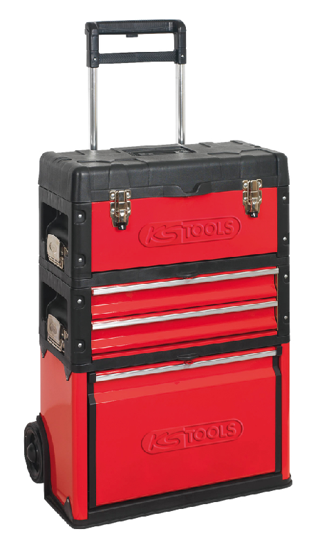 KSTOOLS - SERVANTE MOBILE EN MÉTAL/PVC À 4 COMPARTIMENTS 72X52X32CM - 850.0340_0