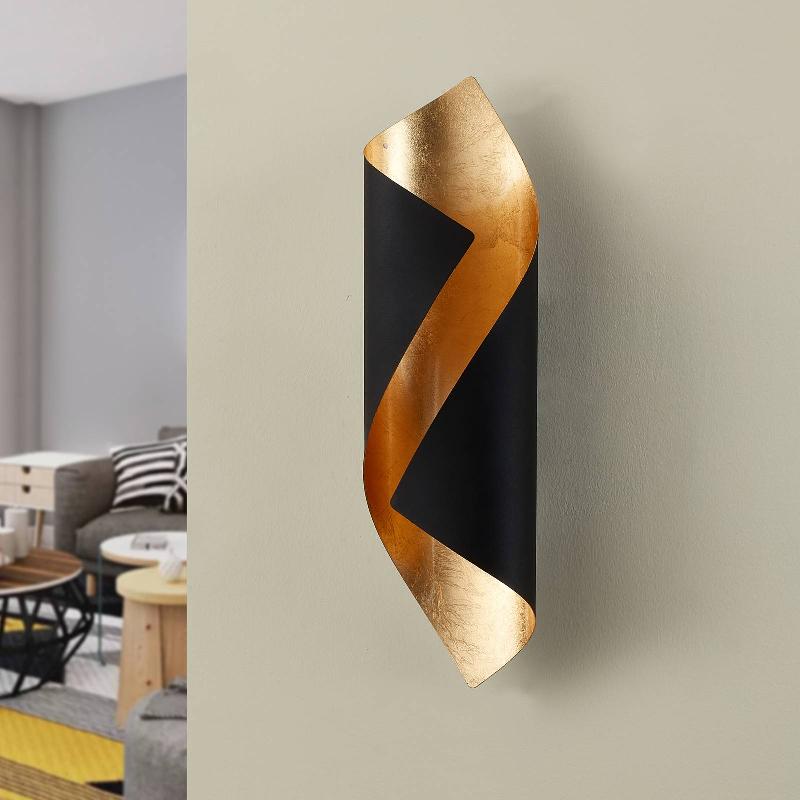 APPLIQUE MURALE LED LINDBY WRENJO, NOIR, 31 CM