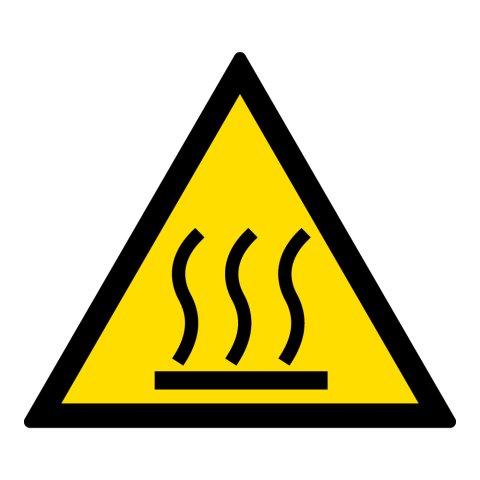 LOT DE 4 - SIGNALÉTIQUE DE DANGER - PICTO SURFACE CHAUDE - W017 - ISO 7010 PVC 2 MM 100 MM