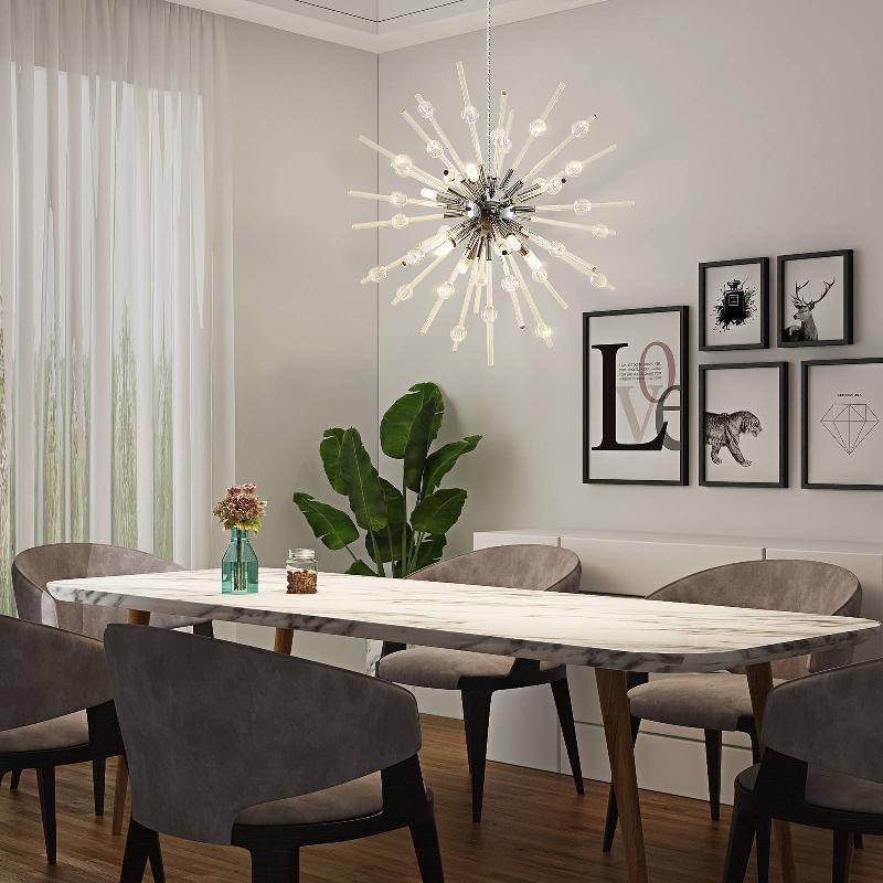 LUCANDE KIRAI SUSPENSION EN VERRE, À 8 LAMPES 54CM