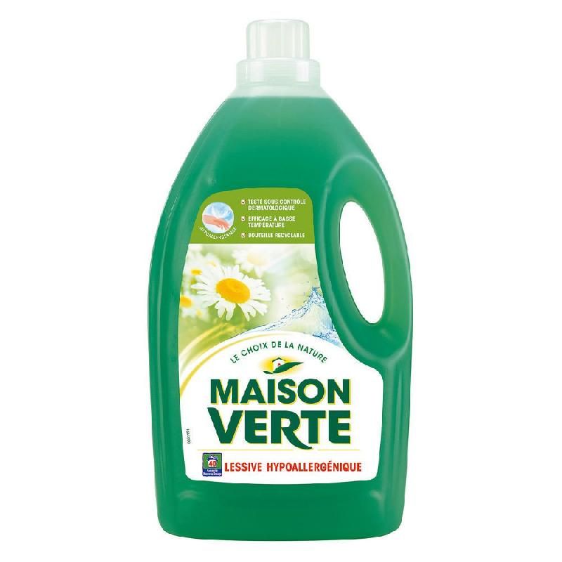 MAISON VERTE MAISON VERTE LESSIVE LIQUIDE HYPOALLERGÉNIQUE 3L BIDON