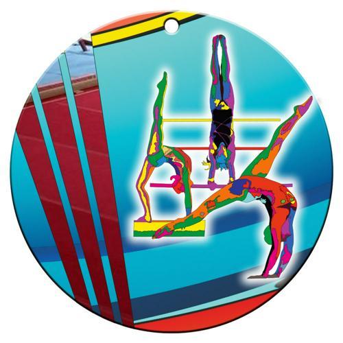 MÉDAILLE CÉRAMIQUE - GYMNASTIQUE FÉMININE - 70MM