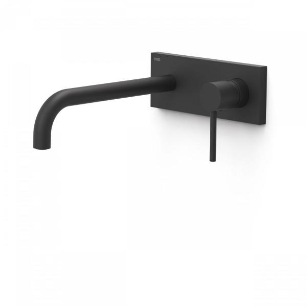 MITIGEUR ÉVIER MURAL STRUCTURE ENCASTRÉE INDIVISIBLE SUPPORT SILENTBLOCK BLACKMAT (NOIR MAT) - TRES 26230012NM