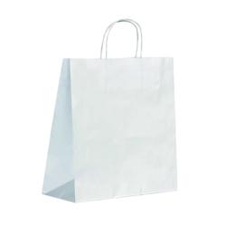 Packnwood FHC - 200Pcs - Sac cabas papier blanc poignées ficelles - 280x120x310mm - blanc papier 210CABF2812_0