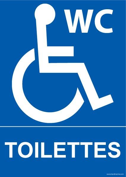 LOT DE 3 - PANNEAU TOILETTES WC ADAPTÉS PMR - 150 X 210 - VINYLE SOUPLE AUTOCOLLANT