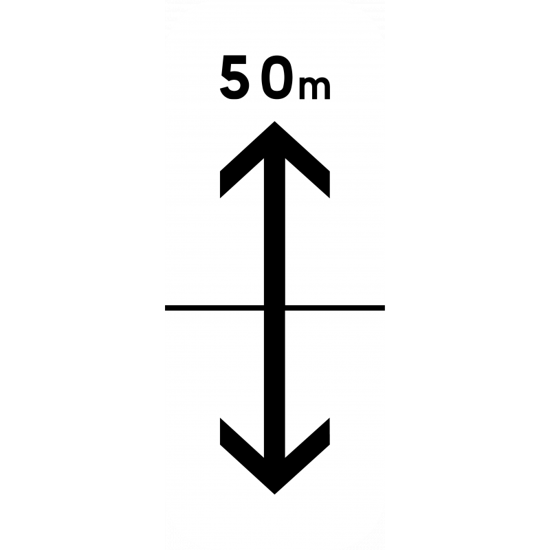 Panonceau de signalisation M8Cbis - prescriptions stationnement et arrêt avec distance_0