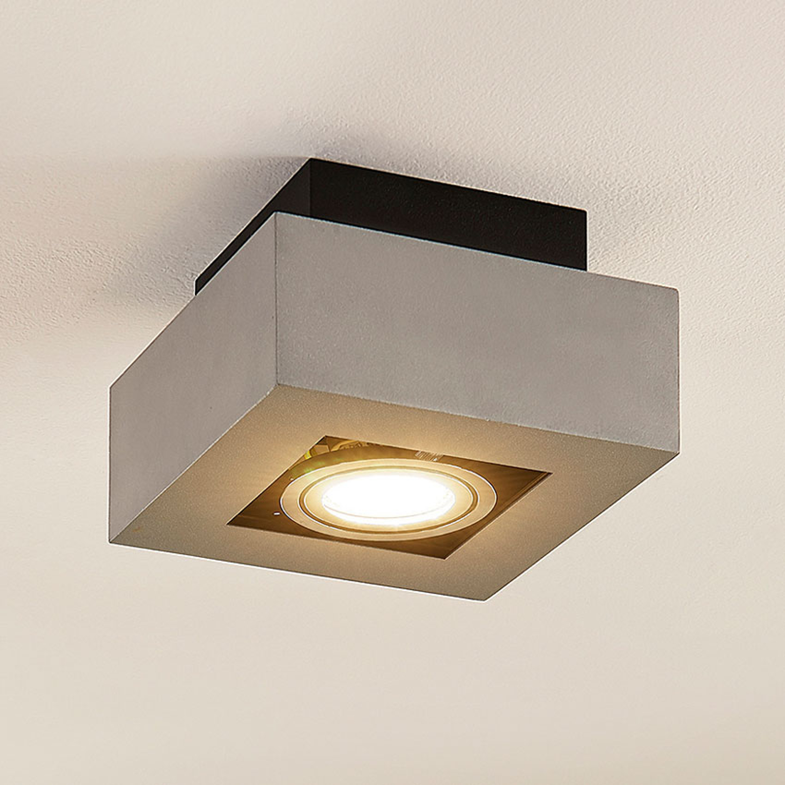 ARCCHIO PLAFONNIER EN ALUMINIUM VINCE, GRIS ARGENTÉ
