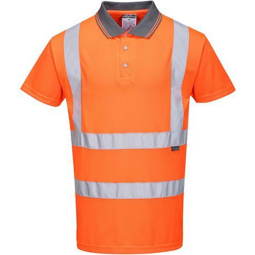 POLO HAUTE VISIBILITÉ RIS À MANCHES COURTES RT22 ORANGE M - PORTWEST