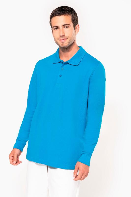 Polo piqué manches longues homme Kariban - Réf: K256 - 100% coton ou coton/viscose - Plusieurs tailles et couleurs disponibles_0