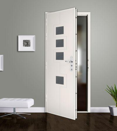 Porte blindée pour appartement Diamant 3 - A2P BP3 - Isolation acoustique 47 dB - Entrebâilleur intégré_0