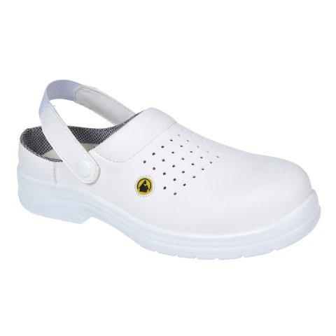 PORTWEST FC03 SABOT DE SÉCURITÉ VENTILÉ COMPOSITE ESD SB AE BLANC - TAILLE 44