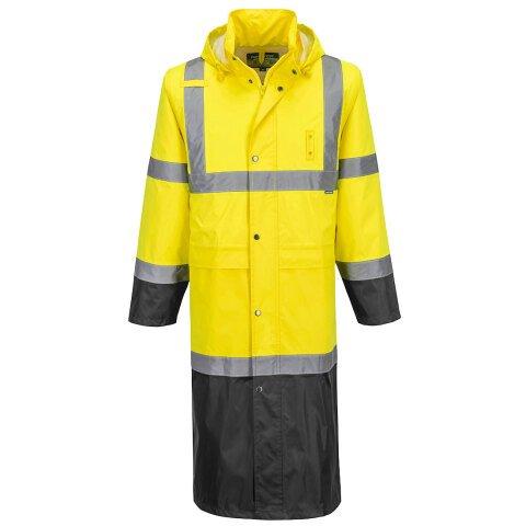 PORTWEST H446 IMPERMÉABLE HV CONTRASTÉE 122 CM JAUNE/NOIR - TAILLE S