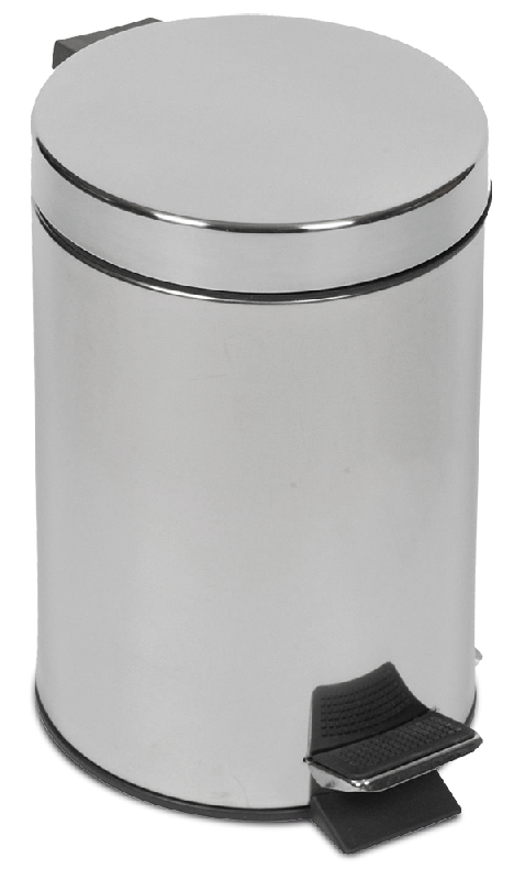 POUBELLE INOX POUR TOILETTE AVEC COUVERCLE ET PÉDALE
