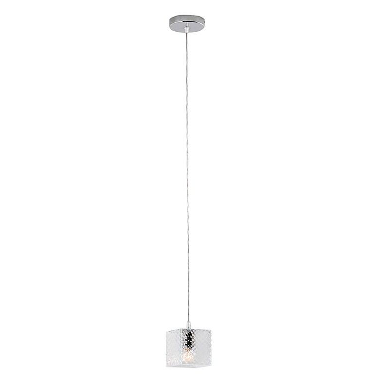 ROSSINI ILLUMINAZIONE Suspension Carrée Talisker En Verre Cristal E14 Ip20 - Lustre À Lumière Directe En Verre Fait Main Pour L'Intérieur - Groupe_0