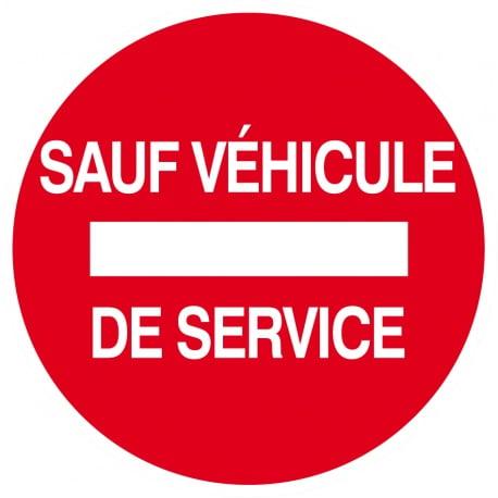 Sens interdit sauf vehicule de service d.80mm TALIAPLAST | 624264_0