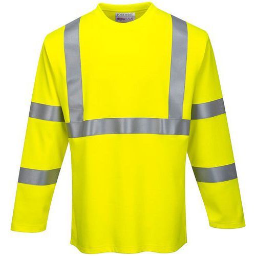 T-SHIRT HAUTE VISIBILITÉ RÉSISTANT FLAMME FR96 JAUNE L - PORTWEST