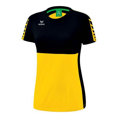 T-SHIRT FEMME - ERIMA - SIX WINGS JAUNE/NOIR