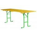 Table pliante Florence - Plateau en pin massif 28/30 mm - Piètement métallique Ø 25 mm - Usage intensif pour fêtes et manifestations_0