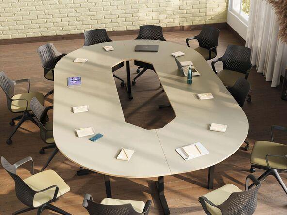 Table de conférence ovale Adema fabriqué en France_0