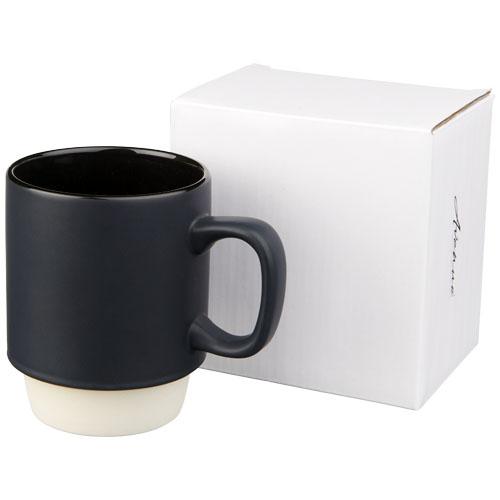 Tasse en céramique Arthur 420 ml - finition mate, base non émaillée tendance et empilable_0