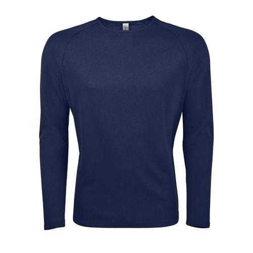 TEE-SHIRT PERSONNALISABLE MANCHE LONGUE DESPORT HOMME EN POLYESTERFRENCH MARINE