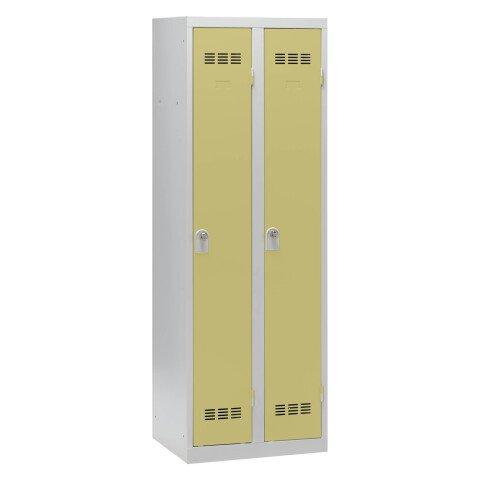 VESTIAIRE 2 COLONNES COLOR MONOBLOC INDUSTRIE PROPRE ANIS